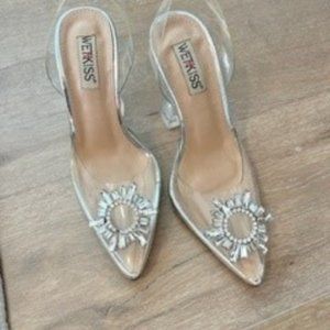Silver Embellished Heels